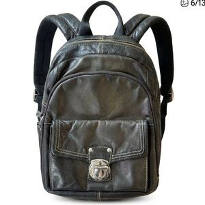 Danier Leather Black Backpack for Women